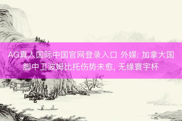 AG真人国际中国官网登录入口 外媒: 加拿大国脚中卫波姆比托伤势未愈， 无缘寰宇杯